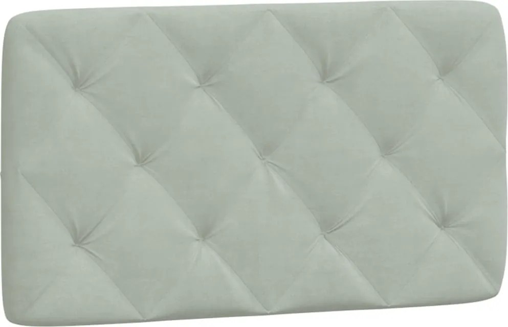 vidaXL Pernă tăblie de pat, gri deschis, 80 cm, catifea