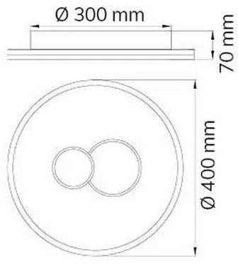 Plafonieră LED dimabilă NADRA LED/27W/230V Wofi 11246