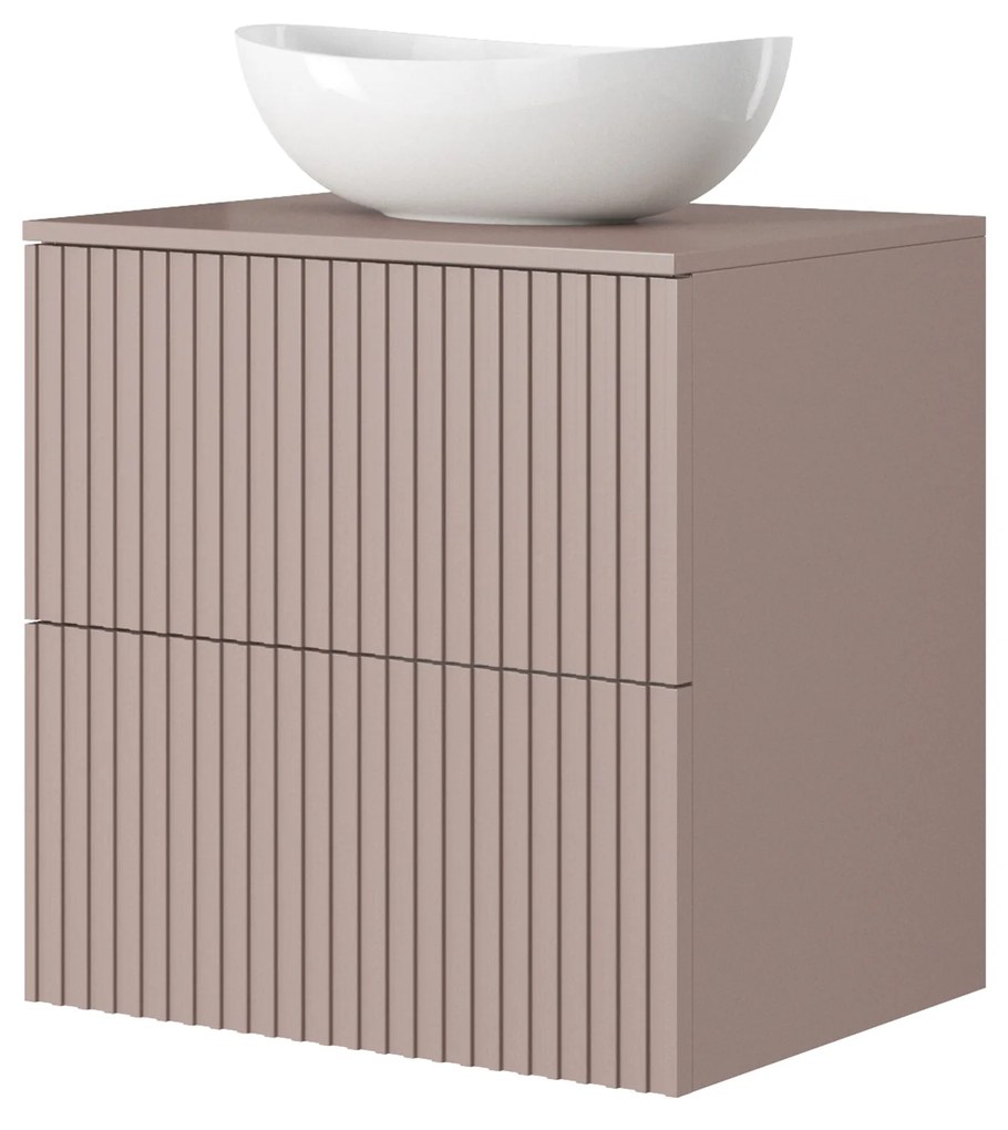 Dulap suspendat sub chiuvetă Nicole 60 cm - MDF roz antichizat