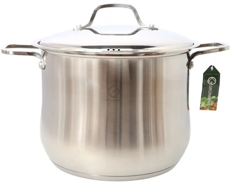 Oala din inox cu capac din inox 38 cm 30.8L Grunberg