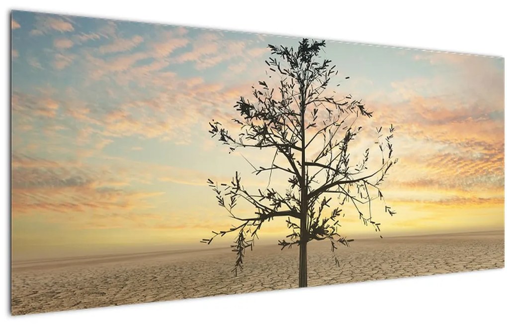 Tablou - Copac în deșert (120x50 cm)