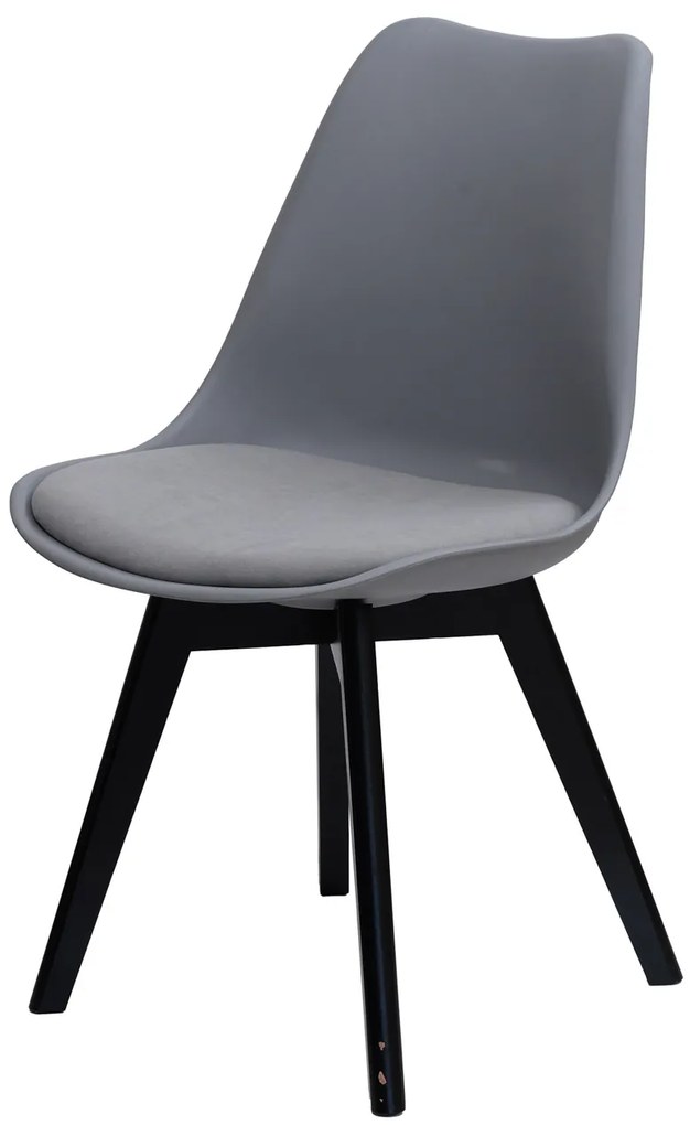 Scaun BALI MARK gri deschis cu perna de catifea