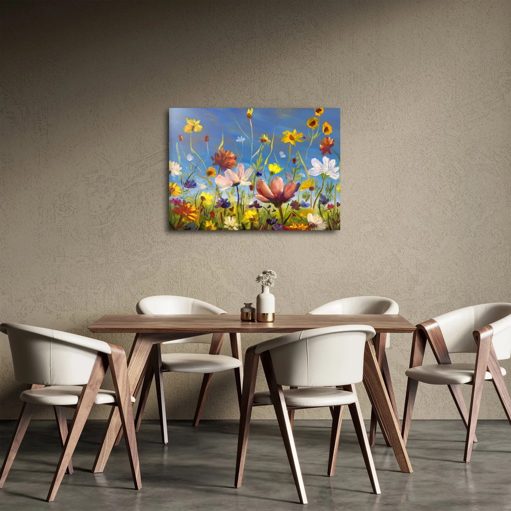 Tablou cu luncă înflorită (70x50 cm)