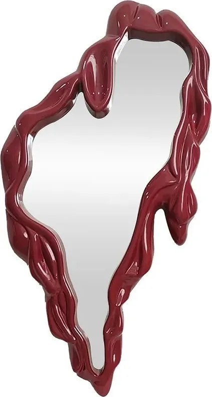 Oglinda de perete decorativa FLUIDUM 150cm rosu