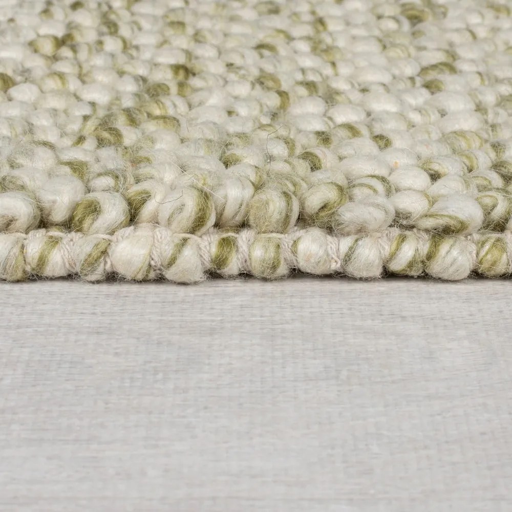 Covor kaki țesut manual din amestesc de lână 80x150 cm Minerals – Flair Rugs