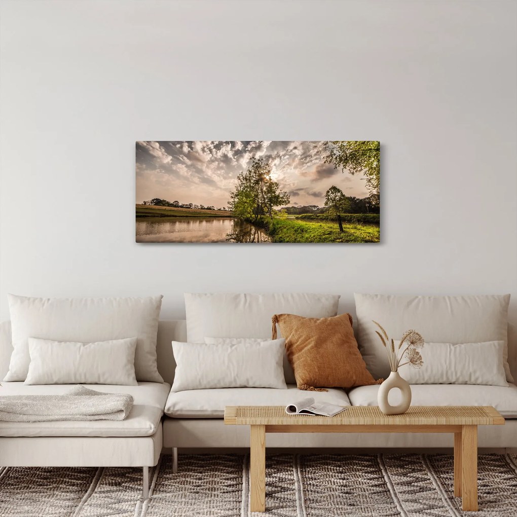 Tablou naturii cu raze de soae (120x50 cm)
