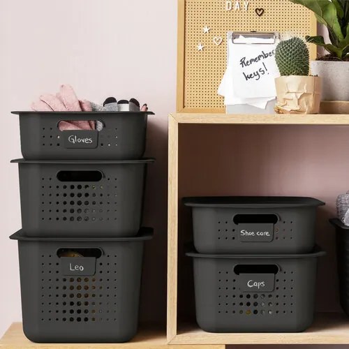 Coș de depozitare SmartStore Modern, gri, 37 x 28x 10 cm, 37 x 28 x 10 cm