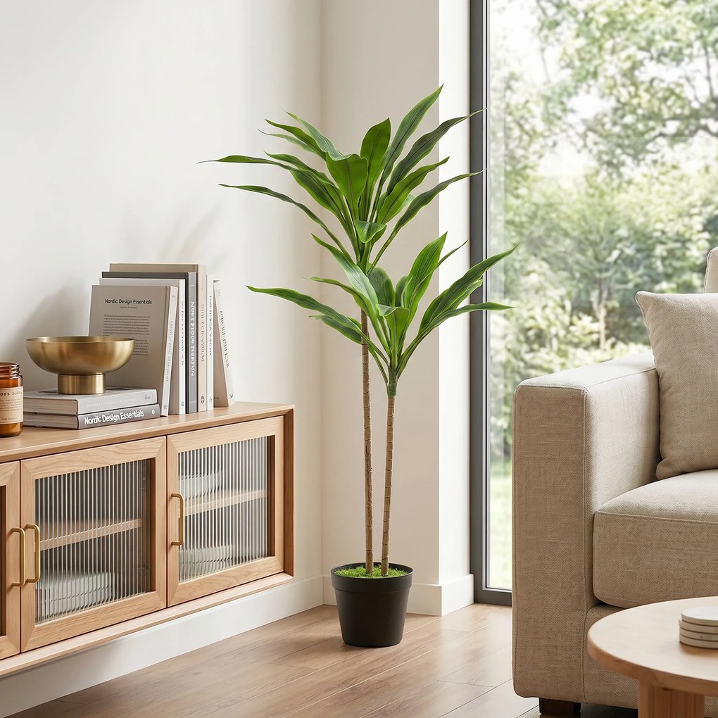 HOMCOM arbori decorativi artificiali mari pentru birouri, intrări, interior, plante decorative false | Aosom Romania