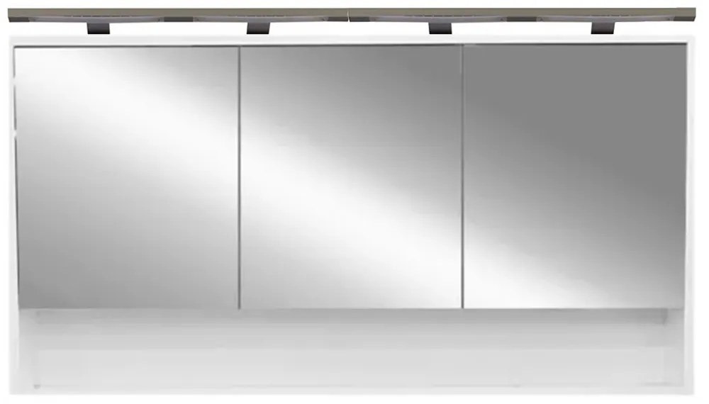 Dulap cu oglindă Luna 120, alb, superior
