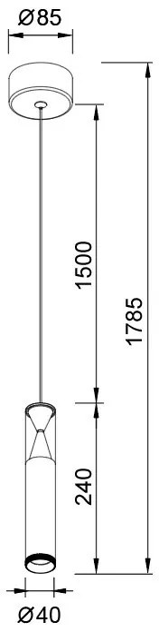 Pendul LED design minimalist SPARK alb MA-8965