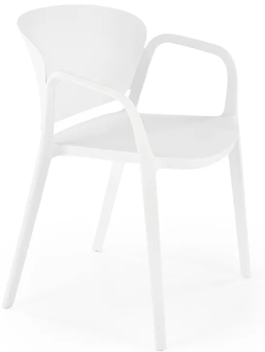 Scaun din plastic K491 alb
