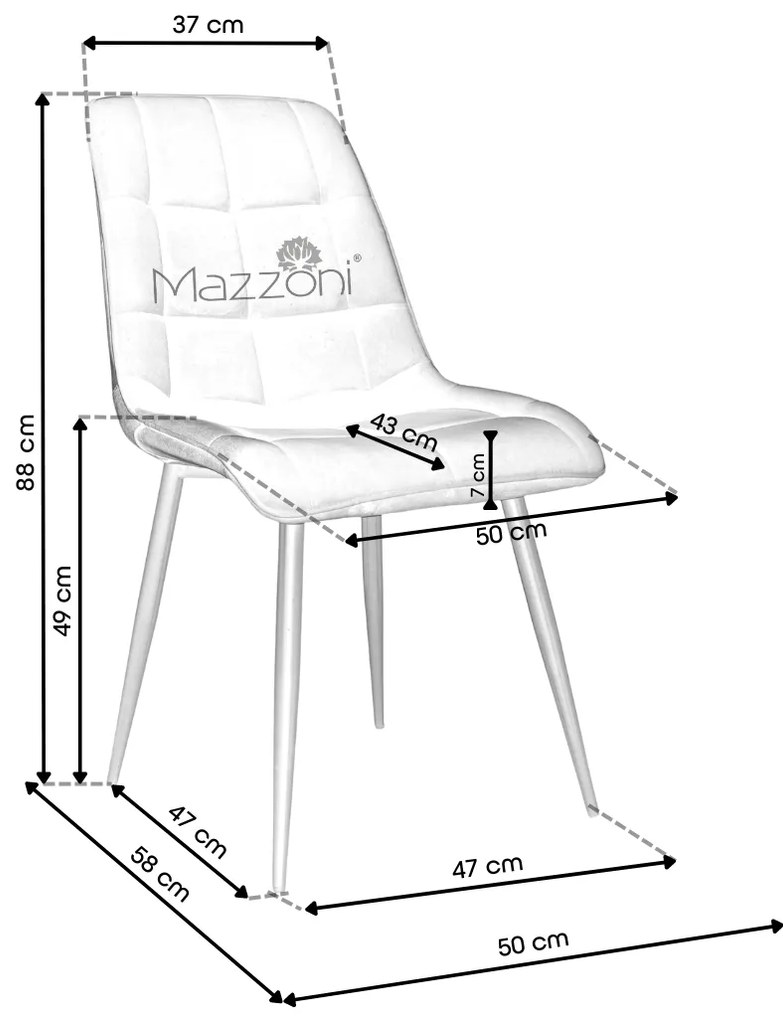 MAZZONI EXPORT POSH Turcoaz (țesătură Bluvel 85) - TAPIȚERIE MODERNĂ PENTRU LIVING/SUFRAGERIE CATIFEA