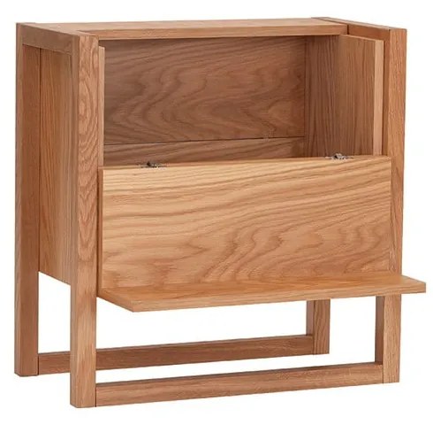 Dulap pentru vinuri din lemn de stejar în culoare naturală 59x60 cm NewEst - Woodman