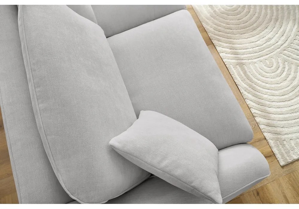 Canapea gri deschis extensibilă 235 cm Cezanne – Bobochic Paris