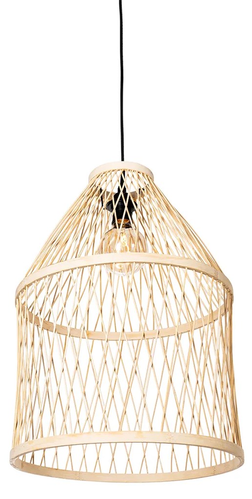 Lampă suspendată rustică pentru exterior din ratan cu 3 lumini - Calamus
