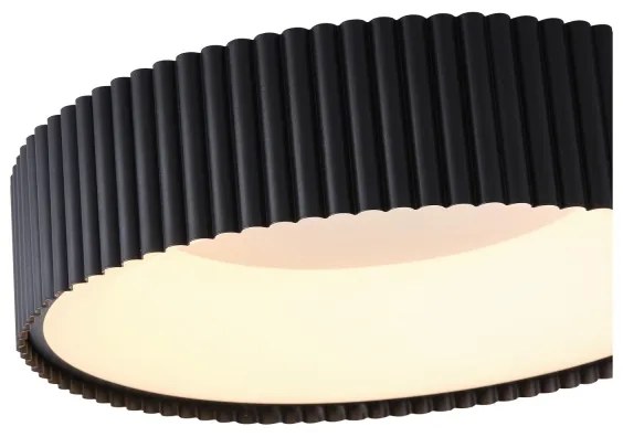 Plafonieră LED/30W/230V 3000K negru pr. 46 cm