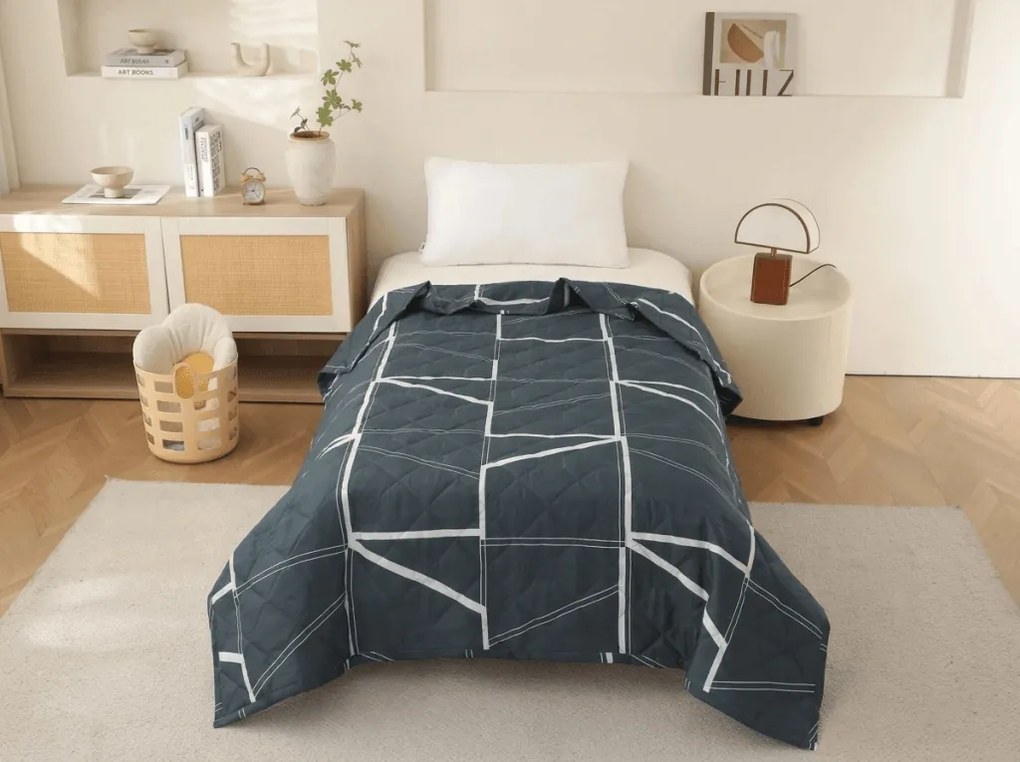 Pilota de vara GRIDON 140x200 cm, neagra