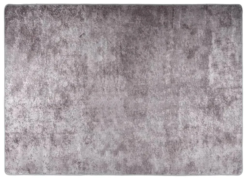 vidaXL Covor lavabil, gri, 120x180 cm, antiderapant