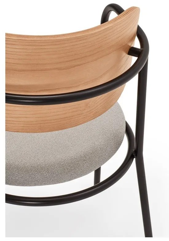 Fotoliu gri în decor de stejar Eclipse - Teulat