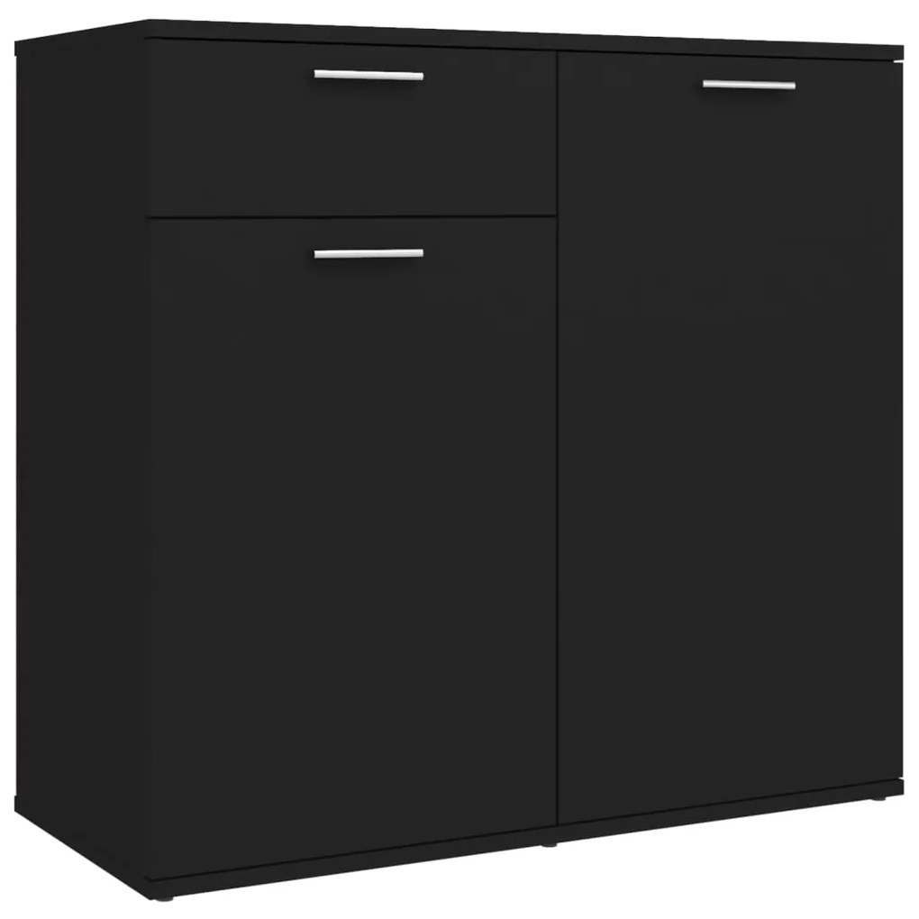 805771 vidaXL Servantă, negru, 80x36 x75 cm, PAL