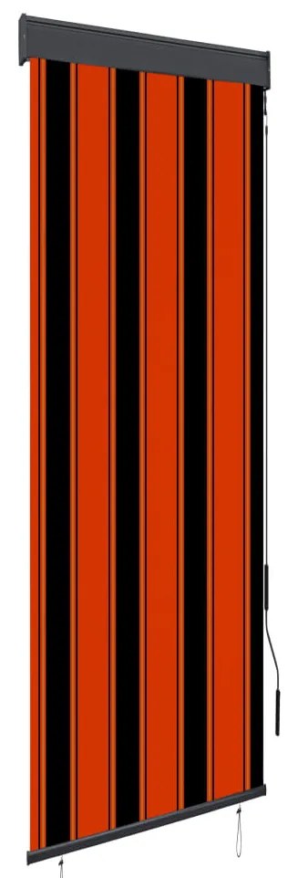 vidaXL Jaluzea tip rulou de exterior, portocaliu și maro, 60 x 250 cm
