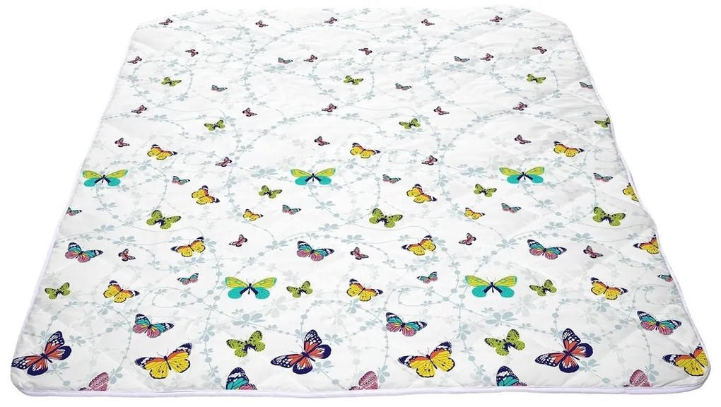Pilota de Vara Alcam Fluturi Multicolori, Microfibra Matlasata, 200x220 cm