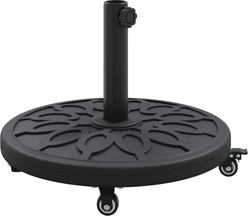 vidaXL Bază pentru umbrelă Art Deco Negru Ø 45 x 39,5 cm Fier