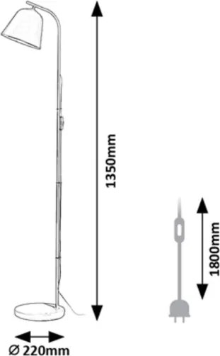 Lampadar MALIA 1xE27/25W/230V Rabalux 3096