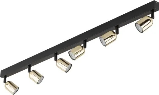 Plafonieră LED TOP 6xGU10/10W/230V negru/auriu