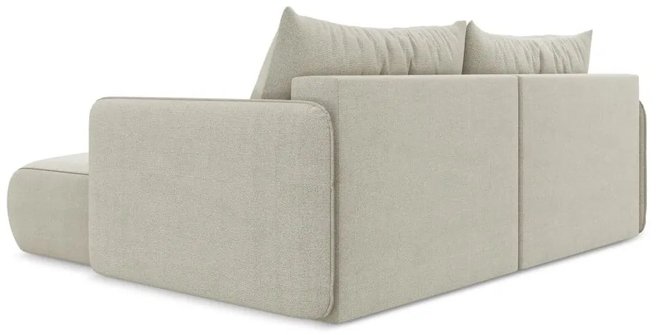 Colțar crem extensibil/cu spațiu de depozitare (cu colț pe partea dreaptă) Nanea – Makamii