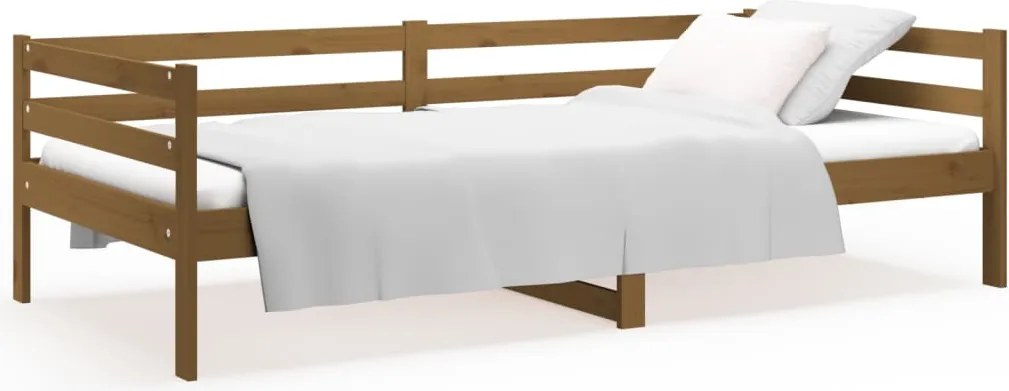 vidaXL Pat de zi, maro miere, 90x190 cm, lemn masiv de pin