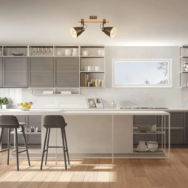 Spot RETRO 2xE27/40W/230V, maro