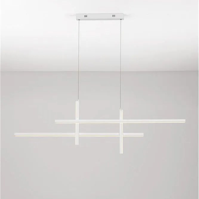 Lustra suspendata LED design modern ANTAMA alb