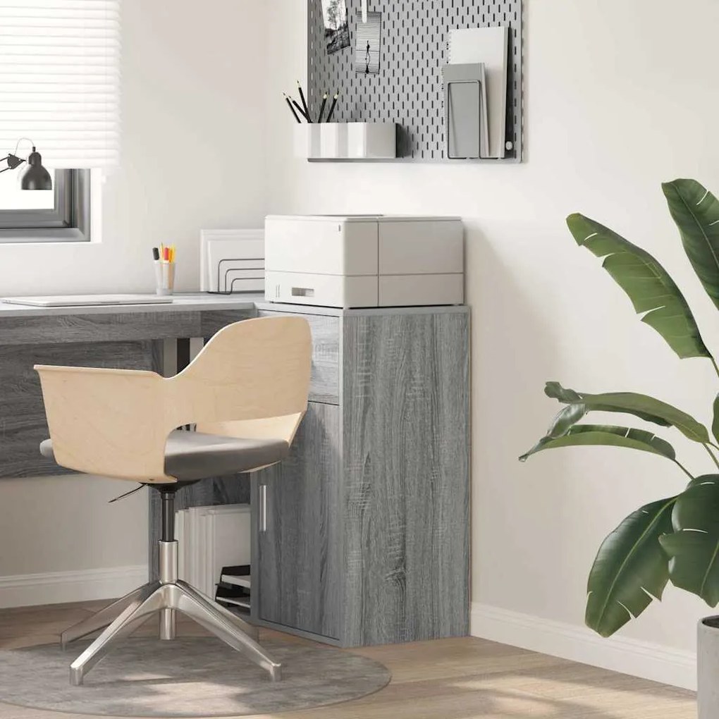 vidaXL Bufet cu sertar sonoma gri 38 x 34.5 x 75 cm Lemn compozit