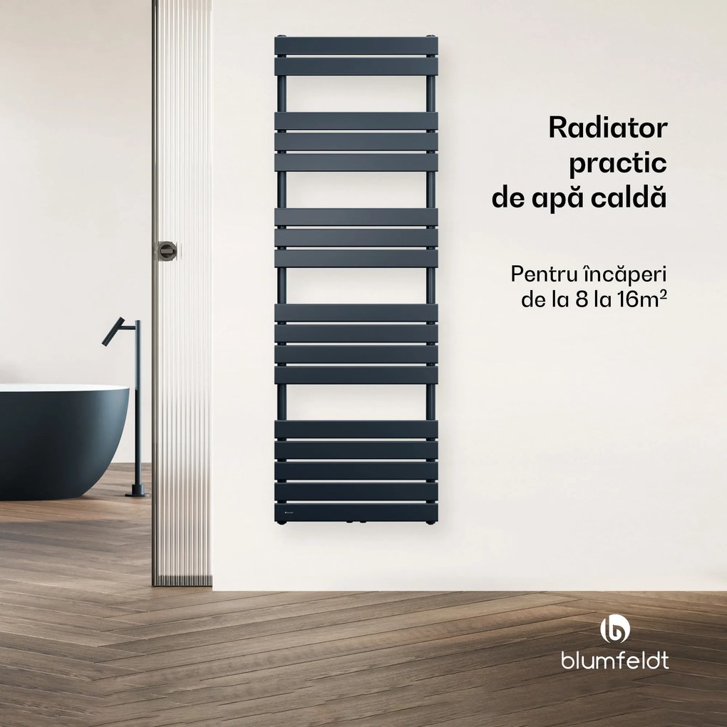 Blumfeldt Fairmont calorifer | 60 x 180 cm | Montaj pe perete | Design modern | Funcționare cu apă caldă