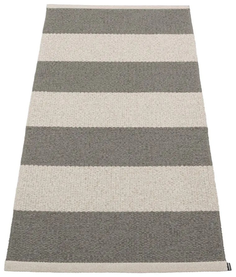 Covor tip traversă pentru interior și exterior gri antracit/crem 70x150 cm Bob Charcoal Linen – Pappelina