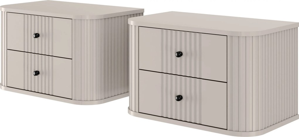 Set noptiere suspendat Vesper 56 cm - cașmir / mânere negre