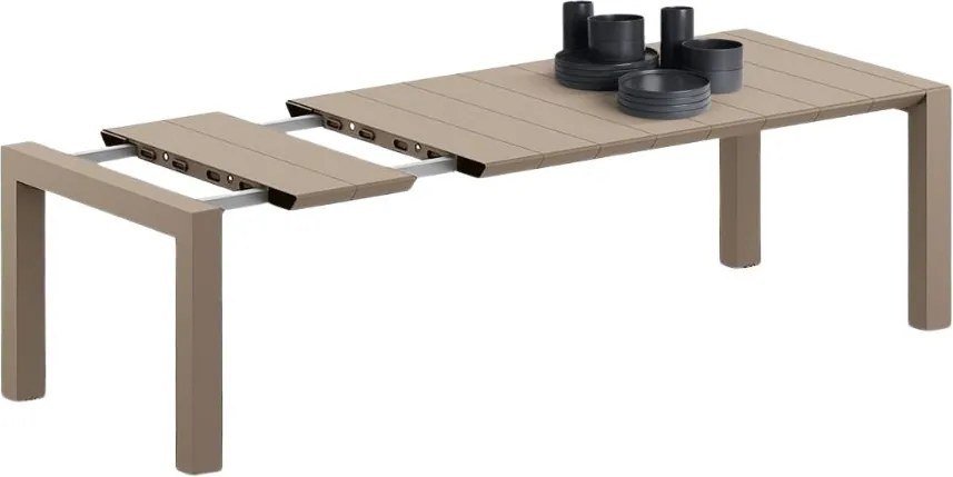 Masa Margo terasa, extensibila 180/ 100 cm, polipropilena - BEJ TAUPE