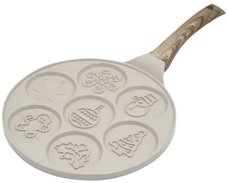 Plită pentru clătite Klausberg KB 7970, 26,5 cm, 7 compartimente, Acoperire antiaderentă, Inducție, Bej