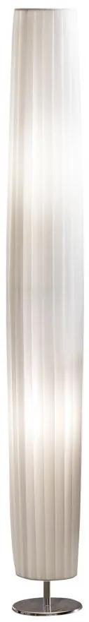 Lampadar rotund din latex/metal 120 cm alb, 2 becuri