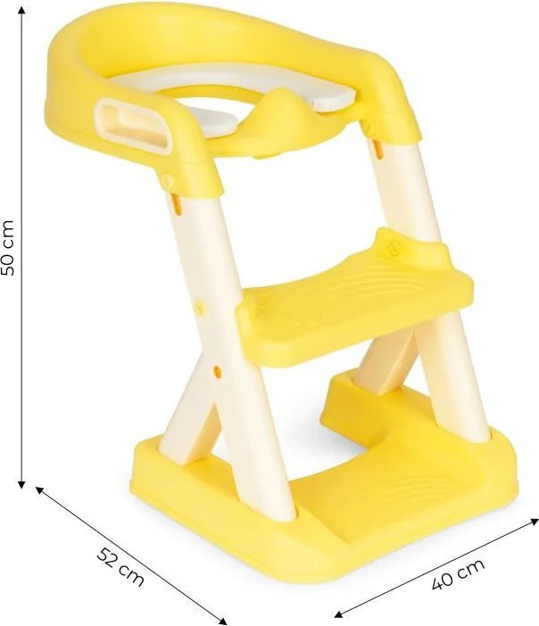 Toaletă cu reductor de scări galben