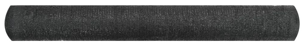 Plasa protectie vizuala, negru, 1x25 m, HDPE Negru, 1 x 25 m