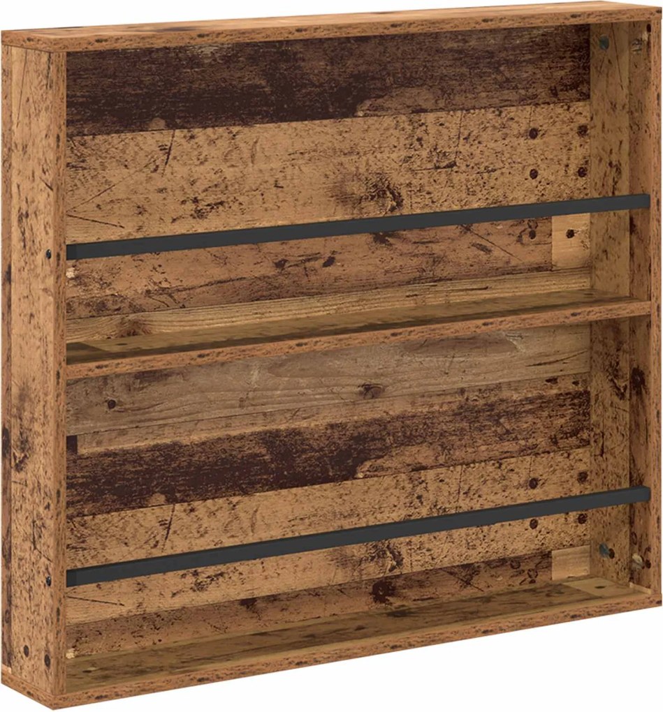 vidaXL Raft pentru reviste Lemn vechi 80 x 12 x 70 cm Lemn compozit