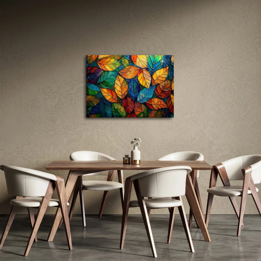 Tablou - Mozaic din frunze (70x50 cm)