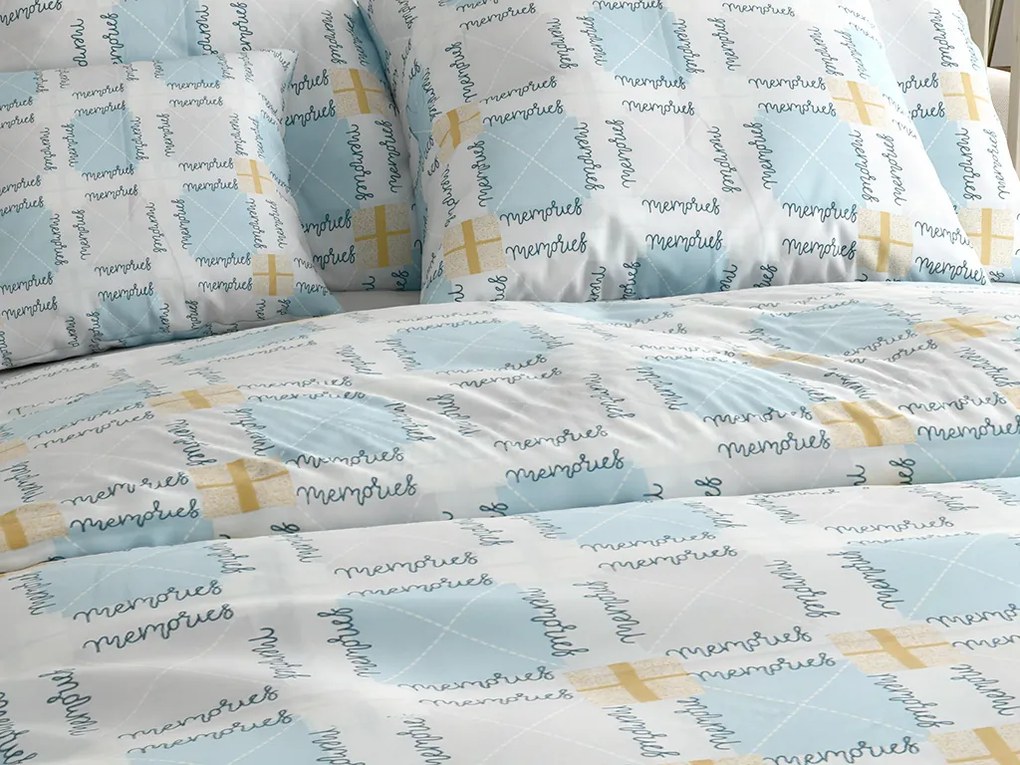 Lenjerie din microfibra GALDAR albastru Dimensiune lenjerie de pat: 70 x 80 cm | 140 x 200 cm