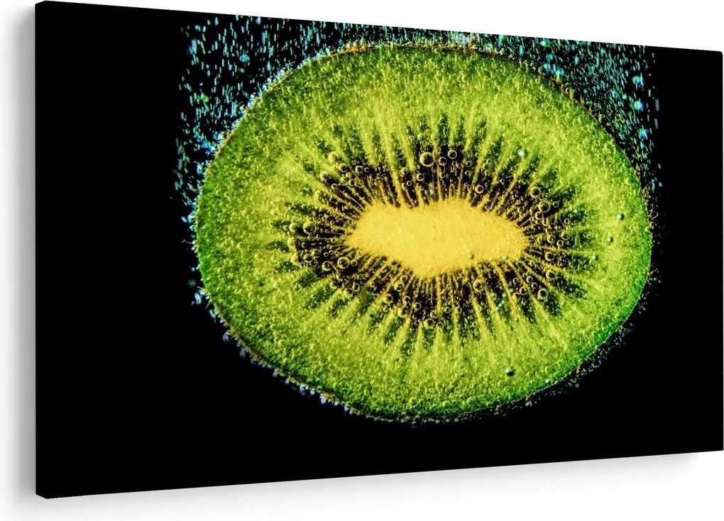 Tablou - detailu cu kiwi în apă (90x60 cm)