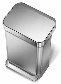 Simplehuman Coș de gunoi cu pedală 45 l, argintiu, 45 l