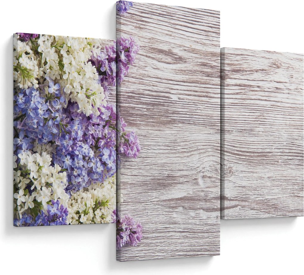 Tablou - Liliac pe lemn (90x60 cm)