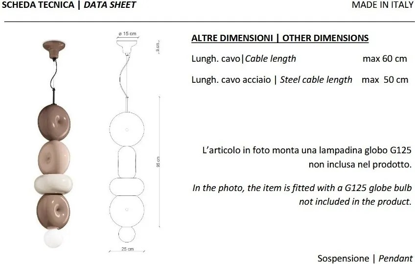 Lustra retro realizata manual din ceramica Bumbum