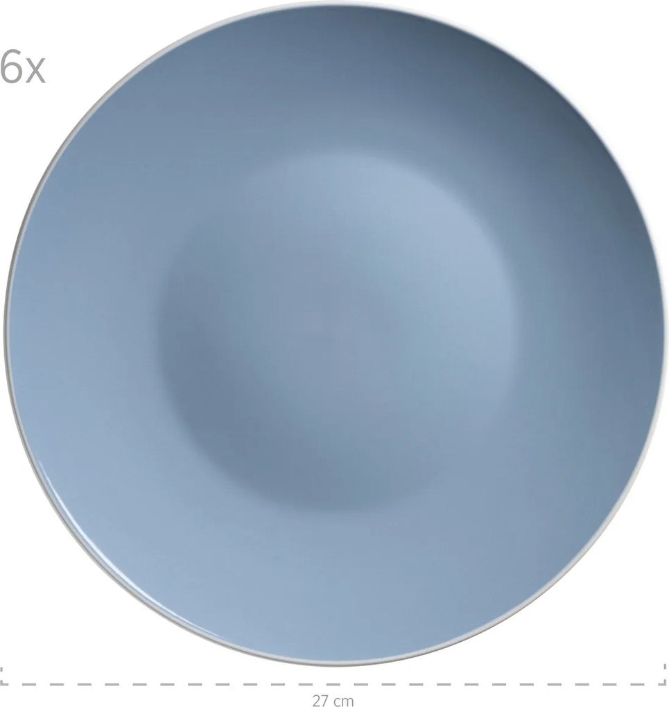 Mäser Set de veselă 24 piese ELISSA – albastru lucios